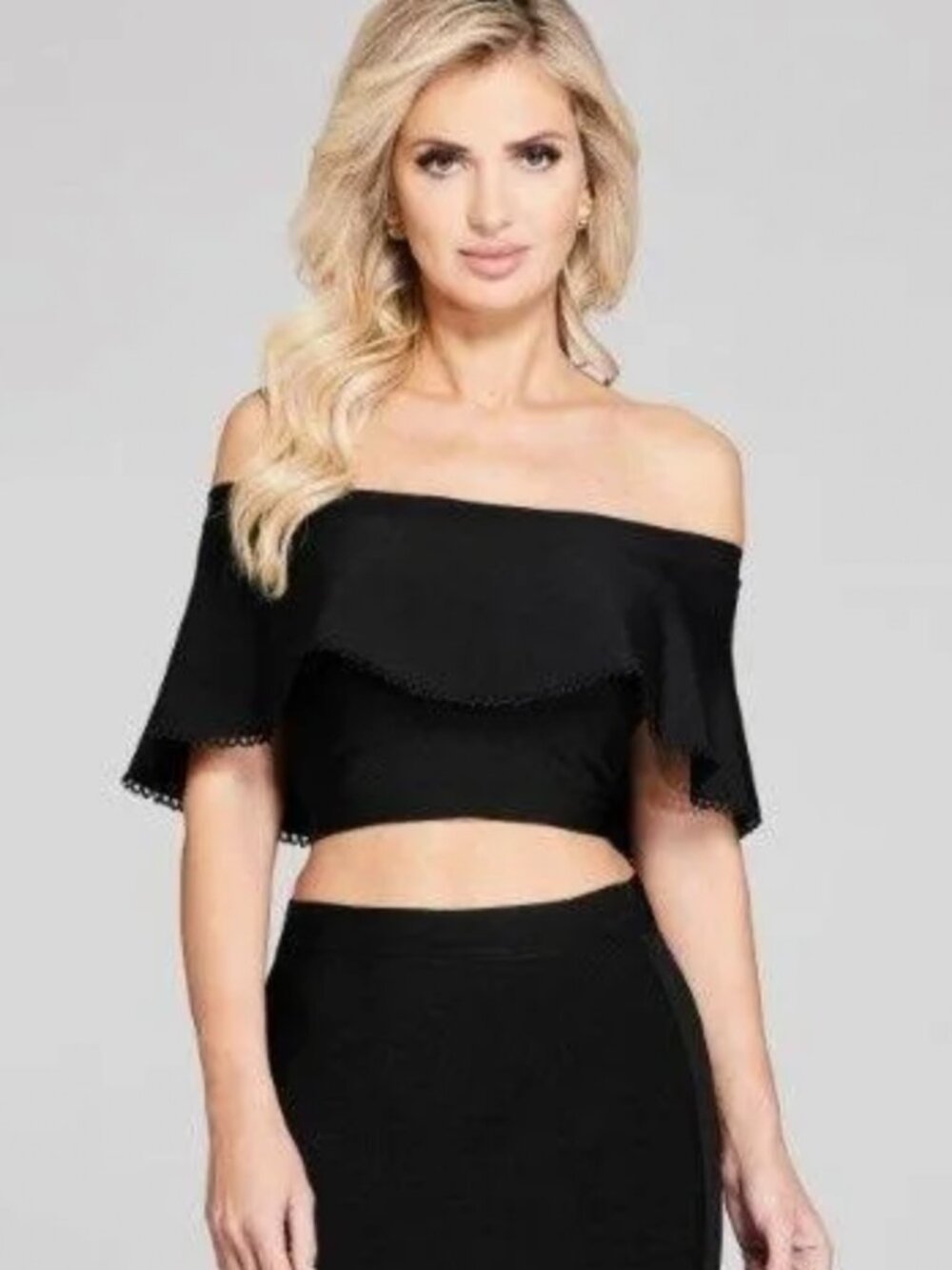 Marciano Black Off-Shoulder Bandage Top (NWT)